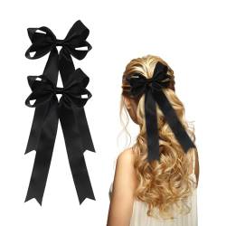 2 Stück Schleife Haarspangen Haarschleife Haarschmuck, Schwarz Haarschleife für Damen und Mädchen(Schwarz) von Nwvuop