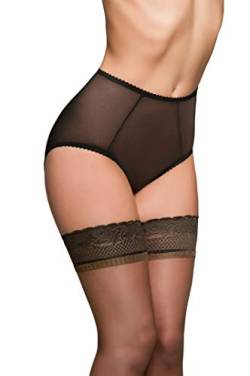 Nylon Miederhöschen 'Betty' Powermesh Brief Knickers Nylons (Schwarz, 3XL) von Nylon Dreams