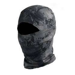 NyxSeat 1 Stück Wind- Und Staubdichte Maske, Schwarze Tarnhaube, Motorradmaske, Winddichte Schal-Halsmaske, Outdoor-Reiseschutz-Hals-Gesichtsmaske von NyxSeat