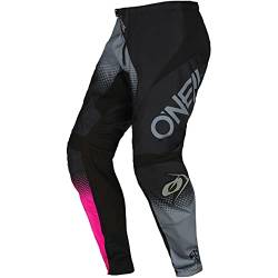 O'NEAL | Frauen Motocross-Hose | Enduro MX | Maximale Bewegungsfreiheit, Leichtes, Atmungsaktives und langlebiges Design | Women's Pants Element Racewear V.22 | Damen | Schwarz Grau Pink | Größe 26 von O'NEAL