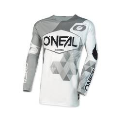 O'NEAL Mayhem Jersey Covert V.23 I Motocross Shirt MTB Trikot Herren Langarm I Leichtes MX MTB Jersey viel Bewegungsfreiheit I Schnelltrocknend, atmungsaktiv I Weiß I Größe S von O'NEAL