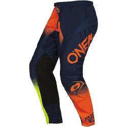 O'NEAL | Motocross-Hose | Enduro MX | Maximale Bewegungsfreiheit, Leichtes, Atmungsaktives und langlebiges Design | Pants Element Racewear V.22 | Erwachsene | Blau Orange Neon-Gelb | Größe 28/44 von O'NEAL