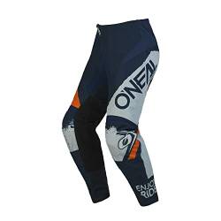 O'NEAL | Motocross-Hose | MTB Enduro MX | Bequeme lockere Passform für maximale Bewegungsfreiheit, Bündchenlose Hosenbeine | Element Pants Shocker V.23 | Erwachsene | Blau Orange | Größe 40/56 von O'NEAL