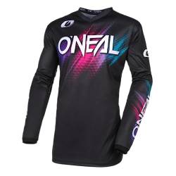 O'NEAL | Motocross-Shirt Langarm | MX MTB | Passform für mehr Bewegungsfreiheit, atmungsaktiv und feuchtigkeitstransportierend | Element Womens Jersey Voltage V.24 | Erwachsene | Multi | Größe S von O'NEAL