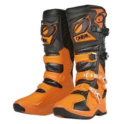 O'NEAL | Motocross-Stiefel | Enduro Motorrad | Anti-Rutsch Außensohle für maximalen Grip, Hitzeschutz aus hochwertigem Mikrofaser | RMX PRO Boot V.24 | Erwachsene | Schwarz Orange | Größe 44 von O'NEAL