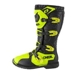 O'NEAL | Motocross-Stiefel | Enduro Motorrad | Komfort Air-Mesh-Innenleben, vier Verschlussschnallen, hochwertiges Synthetik-Matherial | Boots Rider Pro | Erwachsene | Schwarz Neon-Gelb | Größe 41 von O'NEAL