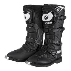 O'NEAL | Motocross-Stiefel | Enduro Motorrad | Komfort durch Air-Mesh-Innenleben, vier Verschlussschnallen, hochwertiges Synthetik-Material | Boots Rider Pro | Erwachsene | Schwarz | Größe 44 von O'NEAL