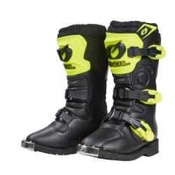 O'NEAL | Motocross-Stiefel | Kinder | Enduro Motorrad | Komfortables Air-Mesh, vier Verschlussschnallen, hochwertiges Synthetik-Material | Boots Rider Pro Youth | Schwarz Neon-Gelb | Größe 13/32 von O'NEAL