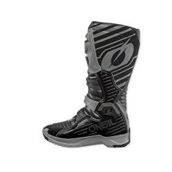 O'NEAL Motocross Stiefel RMX Boot EU I Enduro Motorrad I Ergonomische Motorradschuhe Herren & Damen mit Anti-Rutsch Sohle I Schwarz-Grau I Größe 44 von O'NEAL