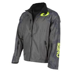 O'NEAL | Mountainbike-Jacke | MTB Mountainbike DH Downhill FR Freeride | Wasserdicht, Unterarmbelüftung, Soft-Touch-Material | Shore Rain V.22 Jacket | Erwachsene | Grau Neon-Gelb | Größe L von O'NEAL