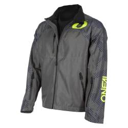 O'NEAL | Mountainbike-Jacke | MTB Mountainbike DH Downhill FR Freeride | Wasserdicht, Unterarmbelüftung, Soft-Touch-Material | Shore Rain V.22 Jacket | Erwachsene | Grau Neon-Gelb | Größe M von O'NEAL