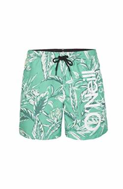 O'NEILL Herren Cali Floral 16" Swim Shorts Badehose, 36031 Green Tonal Flower, S/M von O'Neill