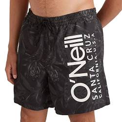 O'NEILL Herren Cali Floral 16" Swim Shorts Badehose, 39032 Black Tonal Flower, S/M von O'Neill