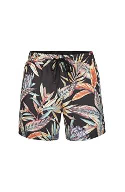 O'NEILL Herren Cali Print 15" Swim Shorts Badehose, 39033 Black Tropical Flower, S/M von O'Neill