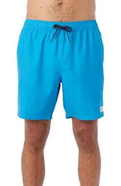 O'NEILL Volley Boardshorts für Herren, 43,2 cm, wasserabweisend, mit schnell trocknendem Stretch-Stoff und Taschen, Mdt Blau | Hermosa Solid Ew 17, XL von O'Neill