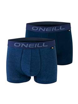 O'Neill Herren Basic Boxer-Short | Sport-Unterwäsche für alle Anlässe im 2er Set | Blau Melange L von O'Neill