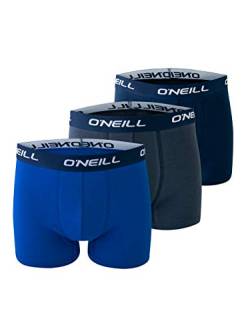 O'Neill Herren Basic Boxer-Short | sportlicher Begleiter für den Alltag im 3er Set | Blau Mix S von O'Neill