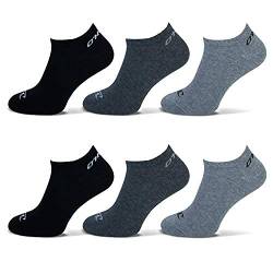 O'Neill | Unisex | Sneaker Socken | 3er Set | Sportsocken Freizeitsocken Sneakersocken für Damen und Herren (Grau/Antrazit/Schwarz, 35-38) von O'Neill