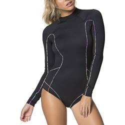 O'Neill Women's Ava Long Sleeve One Piece Swimsuit, Black, M von O'Neill