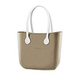 Tasche oder Bag komplett groß sand Griffe Kunstleder weiß von O bag