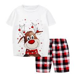 Family Matching Pyjamas Christmas Pyjamas Christmas Family Pjs Weihnachts Pyjamas Für Damen Mann Kinder Baby Christmas Festival Pjs Pyjama Familien Weihnachts Pyjamas Fawn Shorts Damen Women_S von OADOBKICE