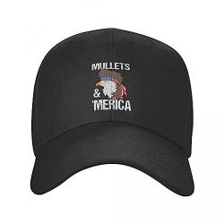 Basecap Mullets und Merica Eagle Mullet Lustige Redneck Mullet Geschenkkappe Baseballkappe Hip Hop Anime Mann Hut Damen von OAKITA