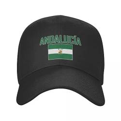 OAKITA Basecap Andalusien Name Mit Flagge Sonne Baseballkappe Atmungsaktiv Verstellbar Männer Frauen Im Freien Spanien Hut Für Geschenk von OAKITA