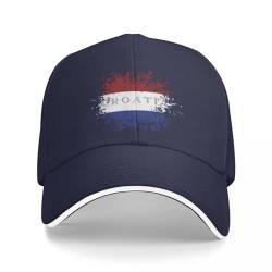 OAKITA Basecap Kroatien Vintage Grunge Flagge Baseball Cap Anime Hut Trucker Cap Mann Caps New In The Hat Herren Mütze Damen von OAKITA