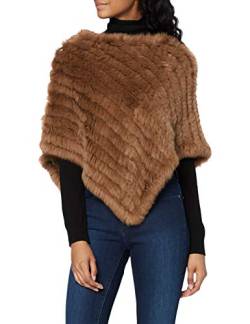 OAKWOOD Damen Davos Poncho, Coffee, One Size von OAKWOOD