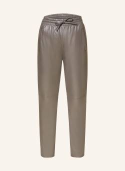 Oakwood 7/8-Lederhose Im Jogging-Stil grau von OAKWOOD