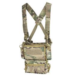 OAREA Jagd Tactical Vest Magazintasche Modular Chest Rig Set Drop Pouch 3 STÜCKE Mag Insert Set von OAREA