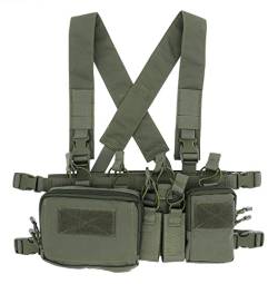 OAREA Taktische Brustweste Rig Assault 500D Molle Multicam Taktische Weste mit Mehreren Taschen von OAREA