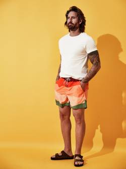 Mey & Edlich Herren Shorts Wellen-Badeshorts orange M von OAS