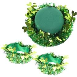 OATIPHO 1 Satz Kleeblatt-dekorationsset St. Patricks Day-armbänder Kleeblatt-zylinder St Patricks Day Hüte Party-zylinder Kobold-verkleidungskostüm Plastik Dekorativer Hut Bilden Fräulein von OATIPHO