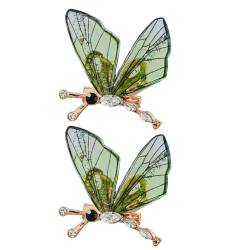 OATIPHO 2 Stück Libellen-Brosche Für Damen Schmetterlingsförmige Brosche Strass-Kristall Libelle Anstecknadel Für Mäntel Jacken Pullover Accessoires von OATIPHO