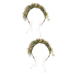 OATIPHO 2 Stück Schleierkraut Girlande Echt Aussehende Künstliche Blumen Haar Stirnbänder Mädchen Accessoires Haarbänder Braut Stirnband Blumen Stirnbänder Hochzeit Kopfbedeckung von OATIPHO