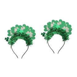 OATIPHO 2St Lametta-Stirnband st patricks day haarschmuck trachten zubehör Haarschmuck für irische Partys Glücksstirnband deko Boppers Stirnband Urlaubsstirnband Doppelschicht Requisiten von OATIPHO