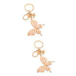 OATIPHO 2St Schmetterling Schlüsselanhänger Schlüsseletui Babypartygeschenke für Gäste Schlüsselbund tatsächl Schlüsselringe Tasche hängende Dekoration kreativer Schlüsselanhänger Tier von OATIPHO