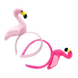 OATIPHO 2st Flamingo-stirnband Plüsch-stirnband Party-haar-accessoire Ostern-stirnband Plüschtier-stirnband Tier-cartoon-stirnband Cartoon-haarreifen Plüsch Haarschmuck Karikatur Damen von OATIPHO