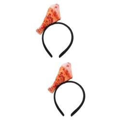 OATIPHO 2st Stirnband Aus Lebensmittelimitat Hähnchenschenkel-haarband Foto-requisiten Verkleiden Sie Sich Mit Einem Stirnband Lustige Kostümstütze Schädel-stirnband Rippen Plüsch Singen von OATIPHO