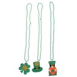 OATIPHO 3St Klee-Halskette Halskette zum St. Patricks Day Saint Patrick Halskette Halsketten geschenk bilden st. Patrick's Day Party-Anhänger st. Patrick's Day zum Aufhängen schmücken Korn von OATIPHO