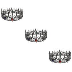 OATIPHO 3St gotische Krone gothic haarschmuck gothic kopfschmuck Herrenbekleidung Metallkrone für Männer Herren Krone Persönlichkeit Requisiten Stirnband schmücken Männer und Frauen von OATIPHO