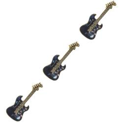 OATIPHO 3st Gitarrenbrosche Kinder Gitarre Aus Metall Trendige Damenbekleidung Festival-brosche Vintage-damenbekleidung Kristall Geschenke Herrenschmuck Wild Mann Kragennadel von OATIPHO