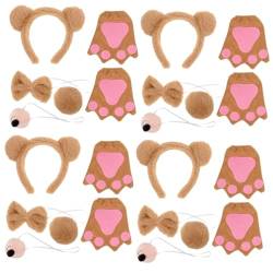 OATIPHO 4 Sätze Bärenstirnband Bärenkostümzubehör Stirnbänder Mit Bärenohren Für Mädchen Kostüm-requisiten Bärenstirnbänder Ohren-stirnband Bärenohren Stirnbänder Kleidung Haar Höhle Stoff von OATIPHO
