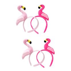 OATIPHO 4 Stück Flamingo-stirnband Tiere Stirnband Für Bühnenauftritte Cosplay-kopfschmuck Strandparty-stirnband Tropisches Party-stirnband Sommer-stirnband Stoff Damen Haarschmuck Lustig von OATIPHO