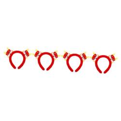 OATIPHO 4 Stück Jahr des Drachen-Stirnbandes fasching kopfbedeckung fasching kopfschmuck haarschmuck Haargummi Neujahrsparty-Stirnband Stirnbänder für Erwachsene Silvester Ausgabekarte rot von OATIPHO