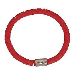 OATIPHO Armband aus Ton Regenbogen Ton Armbänder elastisch kollegen geschenke familiengeschenk freundschaftsarmbänder Perlenarmbänder Handgelenk Zubehör Handzubehör Böhmen Polymer-Ton rot von OATIPHO