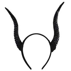 OATIPHO Croissant-stirnband Kopfstück Aus Horn Stirnband Mit Antilopenhörnern Kopfschmuck Aus Schafshorn Antilopen Schafe Horn Halloween-stirnband Kuhhorn Kind Plastik Zubehör Cosplay von OATIPHO