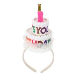 OATIPHO Happy Birthday-Kuchen-Stirnbänder Geburtstags-Stirnband Mit Kerzen Cupcake-Haarreifen Cartoon-Kuchen-Haarbänder Für Geburtstags-Tiara-Haar-Accessoires von OATIPHO
