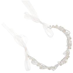 OATIPHO Hochzeitsdeko Stirnband Künstlichen Perlen Haarschmuck Für Die Perlenkopfschmuck Für Die Hochzeit Kopfschmuck Künstlichen Haargummis Braut Weiß Europäisch Und Amerikanisch Tiara von OATIPHO